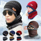 Casual Wool Winter Beanie Cap Scarf - 2 Pcs Fashion Accessories