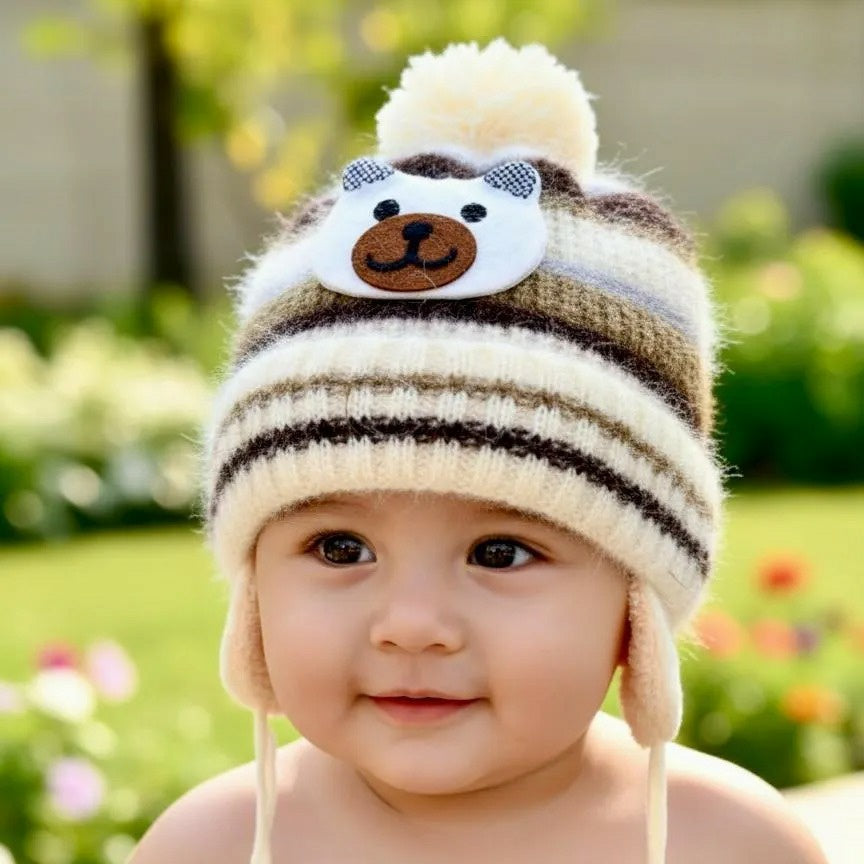 Stylish Golden Plain Wool Cap - 1 Pc for Casual Fashion