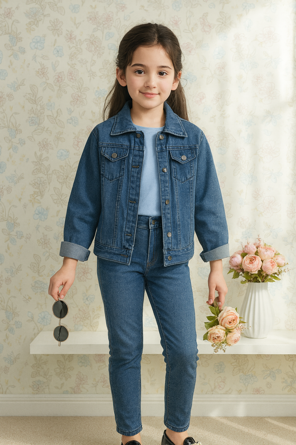 🧒 Kids Denim Outfit Set (3-Piece Look)