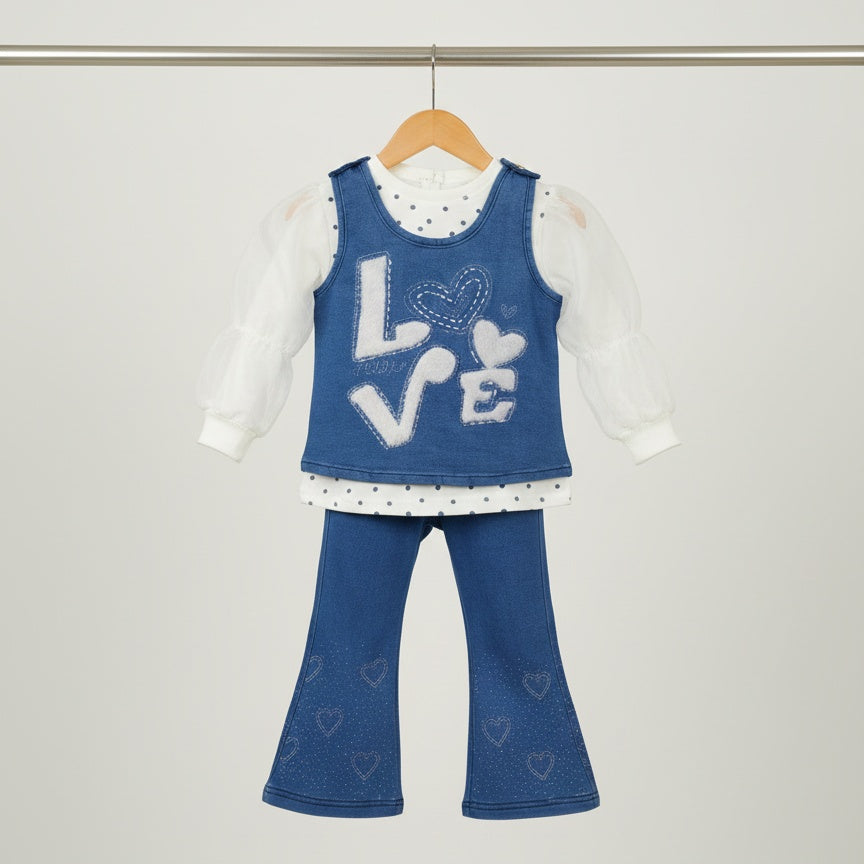 Decent Kidz – Stylish Denim Look 2-Piece Set for Girls