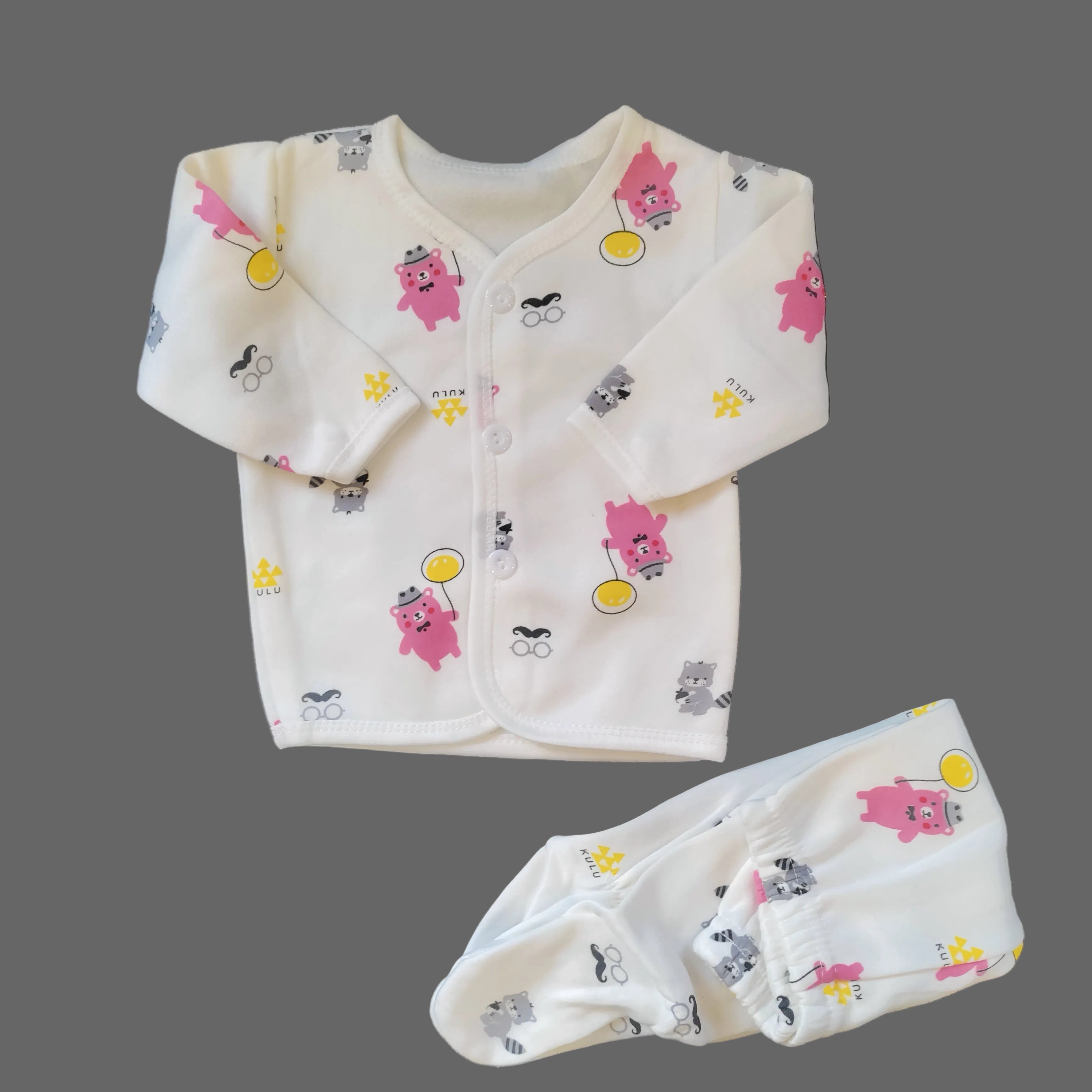 Newborn 0–3 Months | 12-Piece Premium Suit Set – Soft Cotton Baby Essentials