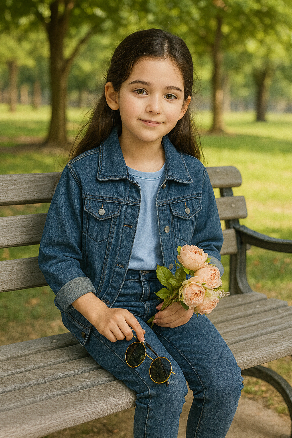 🧒 Kids Denim Outfit Set (3-Piece Look)